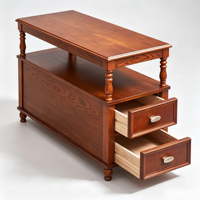 Nouvelle table basse multifonctionnelle moderne en bois massif, gain de place, avec buffet et armoire pour salon, usage domestique