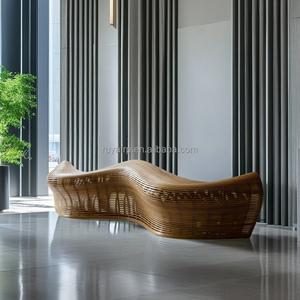 Sièges d'intérieur en rotin pour la salle d'exposition du hall de l'hôtel Design naturel élégant Idéal pour les salons et les salles d'attente dans les <span class=keywords><strong>lieux</strong></span> <span class=keywords><strong>publics</strong></span> - Product Image 3