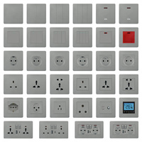 Interrupteur mural FIKO avec USB/Type-C/Gradateur/Rideau/Interphone/Interrupteur lumineux et prise de courant