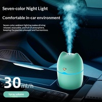 Humidificateur d'air de bureau mignon en forme de chat, 260 ml, lumière d'ambiance colorée, mini humidificateur silencieux