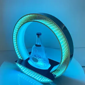 Rechargeable LED Acrylic Water Resistant Adjustable Height Bottle Presenter <strong>VIP</strong> Liquor Display <strong>Stand</strong> for Bar Nightclub - Product Image 4