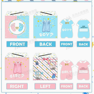 Cajas de Regalo para Decoración de Baby Shower DAMAI, Artículos para Fiestas de Revelación de Género, Caja de Papel Roja y Azul, Caja de Votación Plegable para Fiestas de Revelación - Product Image 4