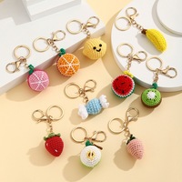 Schattig creatief fruit sleutelhanger haakwerk afgewerkt product hanger DIY garen geweven ketting tas gebreide hanger