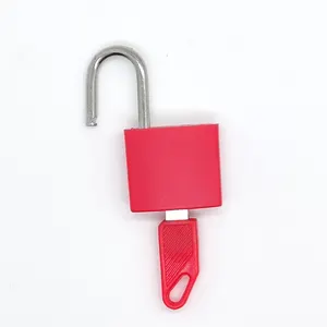 Travelsky Mini Square Brass With ABS Square Key Lock Wholesale Colored Plastic Casing Mini Padlock 2 Keys