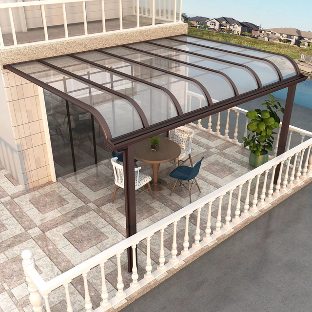 Metal Aluminum Bracket Polycarbonate Door Canopy Awning for Balcony