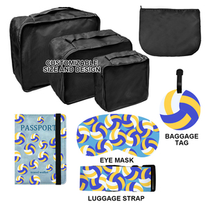 Großes Reise-Set mit Reisetaschen, Passhalter, Koffergurt, Augenmaske, Wasserdichtes 8-Teiliges Reise-Set - Product Image 1
