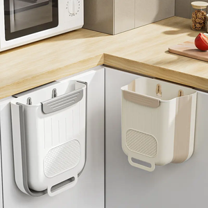 Thời Trang Có Thể Gập Lại Nhựa Thùng Rác Có Thể Treo Tường Và Sàn Lưu Trữ Cho Tủ Bếp Cửa - Product Image 2