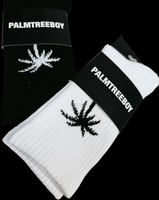 Personnalisable Tricoté Logo Sport Chaussettes Athlétiques Crew Tube Calcetines Palmier Conception Casual Anti-Bactérien Crew Tube Coton