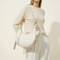 Sac Cuir Grainé Femme Luxe Silencieux Demi-lune Asymétrique Sac à Épaule Sac à Main Pour Femme Marque Privée 2026