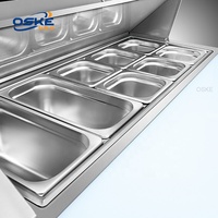 Congélateur de restauration à température unique pour pizzas, sandwichs et salades, directement de l'usine, pour la restauration et les garnitures de pizzas
