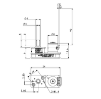 Moteur pas à pas miniature sans balais à aimant permanent 08MM 2.5V-5V bipolaire 2-2 phases, petit moteur à engrenages métalliques pour ventilateur