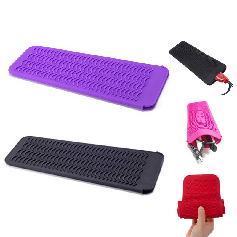 Профессиональный силиконовый термостойкий Коврик для завивки волос, портативный силиконовый чехол для выпрямителя волос