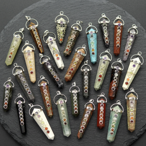 Colgante de Cristal Natural Mixto de los Siete Chakras, con Forma de Lápiz, Tema de Hadas, Decoración para el Hogar, Regalo, Venta al Por Mayor - Product Image 2