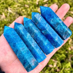 Vente en gros : Pointes de pierre naturelle d'apatite bleue polie, en forme d'obélisque, pour la lithothérapie et l'artisanat de cristaux - Product Image 5