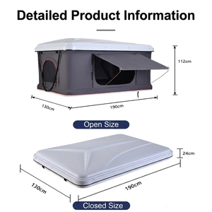 Tente de toit de voiture entièrement automatique, universelle pour SUV et berlines, camping en plein air, voyage en autonomie, imperméable, résistante au froid, quatre saisons, 2 personnes - Product Image 2
