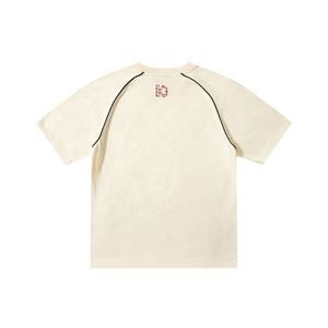 Camiseta de manga raglán con estampado DTG, camisetas 100% de algodón con tuberías, camiseta elegante para hombre - Product Image 2