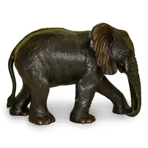 Decorative antique bronze sitting on the bench large bronze elephant statue