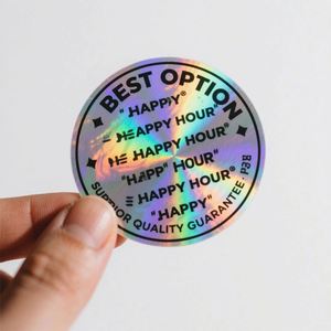 Custom Adhesive Anti-Counterfeit Laser Prismatic Hologram <b>Sticker</b> for Fruit Use Waterproof CMYK Color Multiple Shapes - Product Image 4