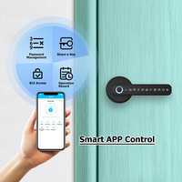 Serrure de porte intelligente biométrique 5 en 1, déverrouillage par empreinte digitale, mot de passe, clé électronique, serrure d'entrée sans clé pour porte d'entrée résidentielle