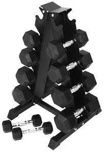 Equipo de fitness comercial para el hogar Gimnasio Mancuernas personalizadas Pesos libres Juego de mancuernas hexagonales de goma - Product Image 2
