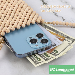 Sac à main de styliste en bois avec perles pour femme, <span class=keywords><strong>pochette</strong></span> écologique pour téléphone portable, sacoche pour <span class=keywords><strong>smartphone</strong></span>, mini sac à <span class=keywords><strong>bandoulière</strong></span> - Product Image 6