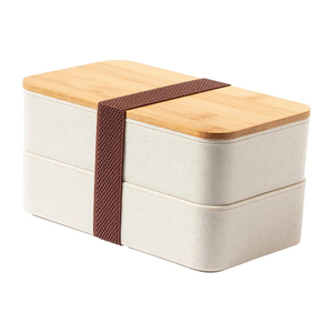 Boîte à lunch <span class=keywords><strong>bento</strong></span> pour enfants et adultes avec couvercles en bambou - Product Image 5