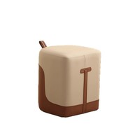 Tabouret de coiffeuse pour chambre à coucher, tabouret de vanité pour chambre principale, tabouret en cuir pour la maison, tabouret de salon, table basse pour le thé et le café, tabouret rond, tabouret de canapé