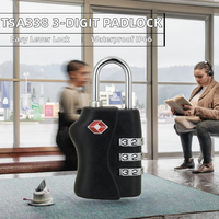 BBDHOME TSA338 Cadenas de voyage numérique à combinaison à 3 chiffres 20 mm IP66 Étanche Verrouillage à levier unique