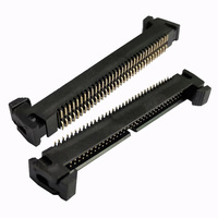 Connecteur PCB mâle à double rangée 10 broches avec boîtier blindé, espacement 2,54/2,0/1,27 mm, encoche d'éjection, logement PBT, pour emplacement de connecteur IDC