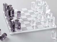 Jeu d'échecs en acrylique, nouveau design, divertissement d'intérieur classique, jeux d'échecs en acrylique