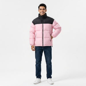 <b>Men's</b> High Quality Unisex <b>Long</b> Puffer Winter <b>Jacket</b> with Stand Collar Latest Style Canvas - Product Image 1