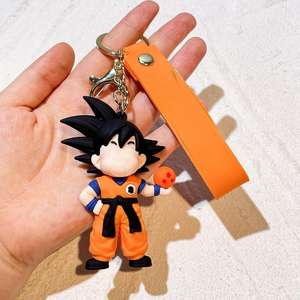 بيع بالجملة رائع سلاسل المفاتيح البلاستيكية ثلاثية الأبعاد الكرتون التنين أنيمي قلادة لتزيين حقيبة ظهر السيارة الرئيسية - Product Image 3