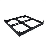 FL-12D Châssis supérieur en métal avec pare-chocs pour accessoires de haut-parleur, pour crossover externe, line array, grille double 12 pouces, professionnel haute performance