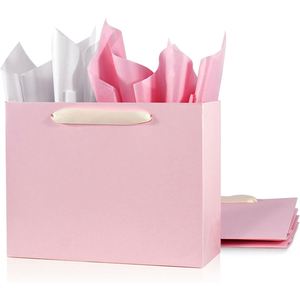 Custom Logo Printed Matt Lamination Cardboard Folders Luxury Packaging Gift Bags Ribbon Handle for Shopping Bags Your Own Logo - Product Image 1