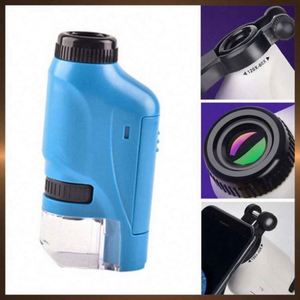 Mini Pocket <b>Microscope</b> Kit 60-120x Lab Handheld Battery Powered LED Light White ABS/Metal Kids Science Tool for 5-7 Years - Product Image 5