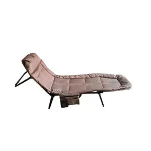 Acampar al aire libre ajustable plegable de algodón chaise lounge silla plegable cama