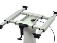 Système de levage pneumatique à trois étapes avec plateau coulissant à 4 directions et rotation à 360° °   Pied de table rotatif en aluminium pour camping-car, caravane et remorque