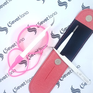 Juego de Pinzas Sevetlana de 2 Piezas, Rectas y Curvas, Antiestáticas, Duraderas, de Acero Inoxidable, para Extensión de Pestañas, con Agarre Perfecto - Product Image 5