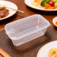 Boîtes et bacs de rangement en plastique PP de nouvelle conception, récipient alimentaire rectangulaire en plastique hermétique pour aliments