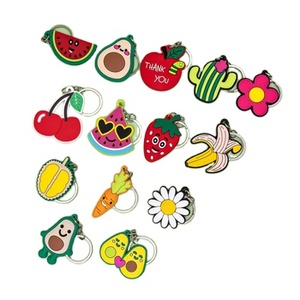 2025 Silicone vòng chìa khóa hướng dương bơ anh đào dưa hấu dâu tây phim hoạt hình nhà máy móc khóa tùy chỉnh Logo thiết kế chuyên nghiệp - Product Image 1