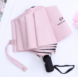 Domingo automático abrir y cerrar 3 veces protección UV Pongee paraguas publicidad impermeable con mango de plástico para viajes - Product Image 4