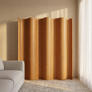 Paneles Decorativos de Bambú Ondulado para Sala de Estar o Restaurante, Separador de Ambientes de 6 x 8 Pies, Color Beige, Ambos Lados - Product Image 2