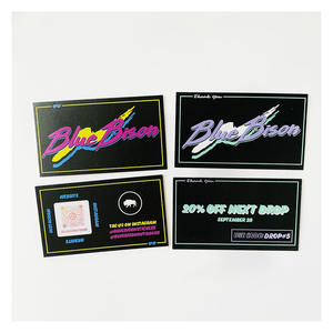 Tarjetas de Felicitación de Papel de Arte con Impresión a Doble Cara y Diseño de Logotipo Personalizado de Alta Calidad para Pequeñas Empresas, Tarjetas de Agradecimiento Personalizadas - Product Image 2