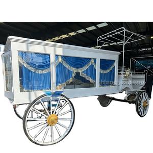 2024 Hot <b>Sale</b> Funeral <b>Hearse</b> Carriage Best Price Horse-Drawn Grey Coffin Wagon Manufacturer's Special Transportation - Product Image 6