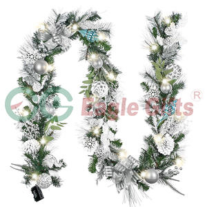 EAGLEGIFTS Christmas <strong>Garland</strong> <strong>Prelit</strong> Pu Pe Hard Needle 183cm Red Berry Artificial Christmas <strong>Garland</strong> Real to Touch - Product Image 2