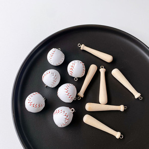Set De Béisbol En Miniatura De Madera Y PU | Bate, Guante Y Pelota Para Decoración De Casa De Muñecas Y Expositor