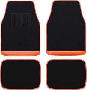 Universal Fit Set colorato di 4 tappetini per auto in moquette con Heelpad adatti per berlina, suv, camion, furgoni proteggono l'auto all'interno - Product Image 3