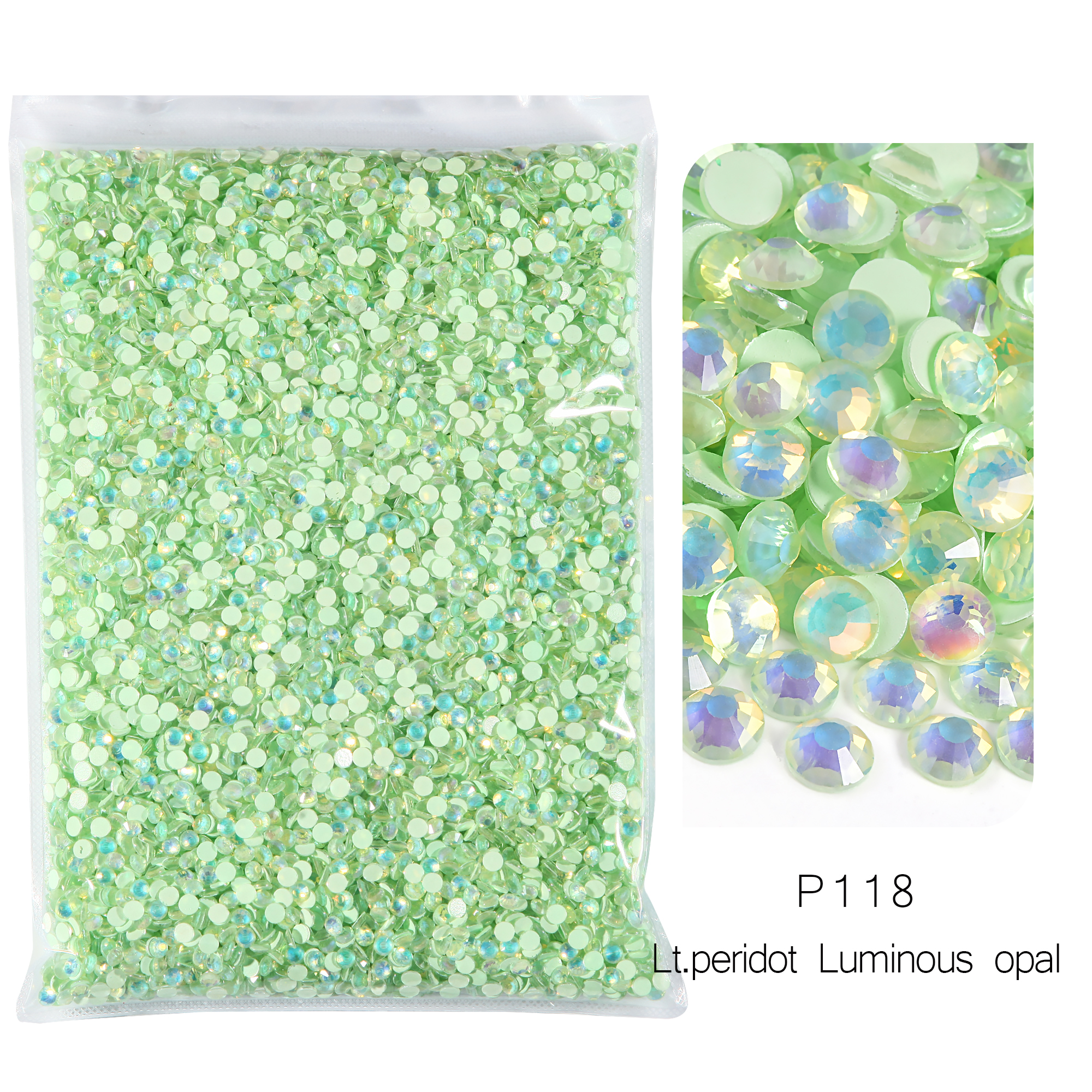 Light peridot Luminous opal