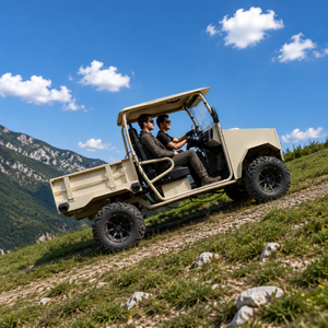 RWD-EUTV 2WD/4WD Switchable Dual Motor Heavy Duty Farm Orchard Off Road Side by Utility Vehicle Dual PMSM Motors (4kW Front + 6k - Product Image 1