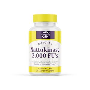 Capsules de Nattokinase OEM ODM 2000 FU/100mg - Enzyme naturelle issue de soja fermenté, soutien à la circulation sanguine saine, végétalien - Product Image 1